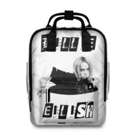 Женский рюкзак 3D с принтом Billie Eilish в городе Новоалтайск, 100% полиэстер | лямки с регулируемой длиной, сверху ручки, чтобы рюкзак нести как сумку. Основное отделение закрывается на молнию, как и внешний карман. Внутри два дополнительных кармана, один из которых закрывается на молнию. По бокам два дополнительных кармашка, куда поместится маленькая бутылочка
 | Тематика изображения на принте: bad guy | bellyache | billie eilish | bury a friend | ocean eyes | when we all fall asleep where do we go | билли айлиш | музыка | певица