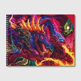 Альбом для рисования с принтом Hyper Beast в городе Новоалтайск, 100% бумага
 | матовая бумага, плотность 200 мг. | art | counter strike | cs | cs go | csgo | game | go | monster | steam | арт | зверь | игра | кс | ксго | монстр | скоростной | стим | чудовище
