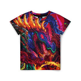 Детская футболка 3D с принтом Hyper Beast в городе Новоалтайск, 100% гипоаллергенный полиэфир | прямой крой, круглый вырез горловины, длина до линии бедер, чуть спущенное плечо, ткань немного тянется | art | counter strike | cs | cs go | csgo | game | go | monster | steam | арт | зверь | игра | кс | ксго | монстр | скоростной | стим | чудовище