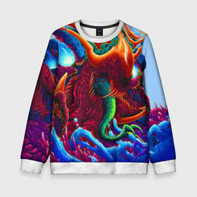 Детский свитшот 3D с принтом Hyper Beast в городе Новоалтайск, 100% полиэстер | свободная посадка, прямой крой, мягкая тканевая резинка на рукавах и понизу свитшота | art | counter strike | cs | cs go | csgo | game | go | monster | steam | арт | зверь | игра | кс | ксго | монстр | скоростной | стим | чудовище