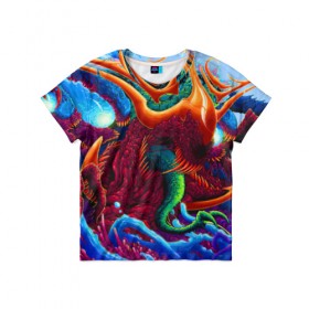 Детская футболка 3D с принтом Hyper Beast в городе Новоалтайск, 100% гипоаллергенный полиэфир | прямой крой, круглый вырез горловины, длина до линии бедер, чуть спущенное плечо, ткань немного тянется | art | counter strike | cs | cs go | csgo | game | go | monster | steam | арт | зверь | игра | кс | ксго | монстр | скоростной | стим | чудовище