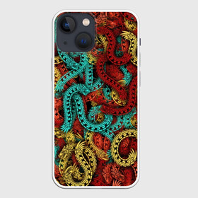 Чехол для iPhone 13 mini с принтом Кетцалькоатли в городе Новоалтайск,  |  | aztek | quetzalcoatl | quetzalcoatlus | ацтеки | дракон | змея | зхмей | кетцалькоатль | мифология | монстр | паттрен | узор
