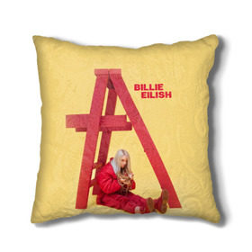 Подушка 3D с принтом Billie Eilish в городе Новоалтайск, наволочка – 100% полиэстер, наполнитель – холлофайбер (легкий наполнитель, не вызывает аллергию). | состоит из подушки и наволочки. Наволочка на молнии, легко снимается для стирки | bad guy | bellyache | billie eilish | bury a friend | ocean eyes | when we all fall asleep where do we go | билли айлиш | музыка | певица