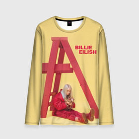 Мужской лонгслив 3D с принтом Billie Eilish в городе Новоалтайск, 100% полиэстер | длинные рукава, круглый вырез горловины, полуприлегающий силуэт | bad guy | bellyache | billie eilish | bury a friend | ocean eyes | when we all fall asleep where do we go | билли айлиш | музыка | певица