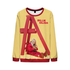 Мужской свитшот 3D с принтом Billie Eilish в городе Новоалтайск, 100% полиэстер с мягким внутренним слоем | круглый вырез горловины, мягкая резинка на манжетах и поясе, свободная посадка по фигуре | Тематика изображения на принте: bad guy | bellyache | billie eilish | bury a friend | ocean eyes | when we all fall asleep where do we go | билли айлиш | музыка | певица