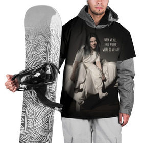Накидка на куртку 3D с принтом Billie Eilish в городе Новоалтайск, 100% полиэстер |  | bad guy | bellyache | billie eilish | bury a friend | ocean eyes | when we all fall asleep where do we go | билли айлиш | музыка | певица