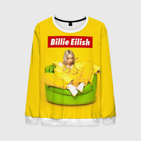 Мужской свитшот 3D с принтом Billie Eilish в городе Новоалтайск, 100% полиэстер с мягким внутренним слоем | круглый вырез горловины, мягкая резинка на манжетах и поясе, свободная посадка по фигуре | bad guy | bellyache | billie eilish | bury a friend | ocean eyes | when we all fall asleep where do we go | билли айлиш | музыка | певица