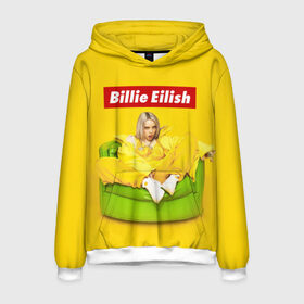 Мужская толстовка 3D с принтом Billie Eilish в городе Новоалтайск, 100% полиэстер | двухслойный капюшон со шнурком для регулировки, мягкие манжеты на рукавах и по низу толстовки, спереди карман-кенгуру с мягким внутренним слоем. | bad guy | bellyache | billie eilish | bury a friend | ocean eyes | when we all fall asleep where do we go | билли айлиш | музыка | певица
