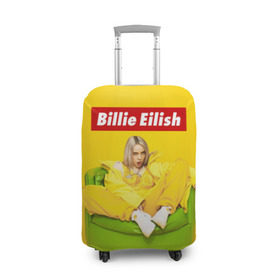 Чехол для чемодана 3D с принтом Billie Eilish в городе Новоалтайск, 86% полиэфир, 14% спандекс | двустороннее нанесение принта, прорези для ручек и колес | bad guy | bellyache | billie eilish | bury a friend | ocean eyes | when we all fall asleep where do we go | билли айлиш | музыка | певица