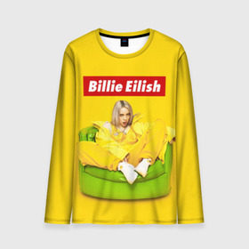 Мужской лонгслив 3D с принтом Billie Eilish в городе Новоалтайск, 100% полиэстер | длинные рукава, круглый вырез горловины, полуприлегающий силуэт | bad guy | bellyache | billie eilish | bury a friend | ocean eyes | when we all fall asleep where do we go | билли айлиш | музыка | певица