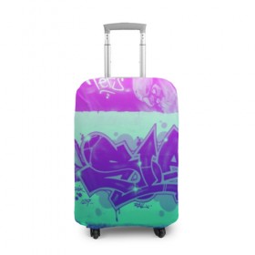Чехол для чемодана 3D с принтом color neon collection в городе Новоалтайск, 86% полиэфир, 14% спандекс | двустороннее нанесение принта, прорези для ручек и колес | grafiti | paint | street art | urban | город | граффити | искусство | кирпичи | краски | рисунки | стена | улицы | уличное искусство