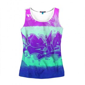 Женская майка 3D с принтом color neon collection в городе Новоалтайск, 100% полиэстер | круглая горловина, прямой силуэт, длина до линии бедра | grafiti | paint | street art | urban | город | граффити | искусство | кирпичи | краски | рисунки | стена | улицы | уличное искусство