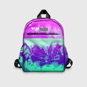 Детский рюкзак 3D с принтом color neon collection в городе Новоалтайск, 100% полиэстер | лямки с регулируемой длиной, сверху петелька, чтобы рюкзак можно было повесить на вешалку. Основное отделение закрывается на молнию, как и внешний карман. Внутри дополнительный карман. По бокам два дополнительных кармашка | grafiti | paint | street art | urban | город | граффити | искусство | кирпичи | краски | рисунки | стена | улицы | уличное искусство
