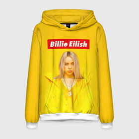 Мужская толстовка 3D с принтом Billie Eilish в городе Новоалтайск, 100% полиэстер | двухслойный капюшон со шнурком для регулировки, мягкие манжеты на рукавах и по низу толстовки, спереди карман-кенгуру с мягким внутренним слоем. | bad guy | bellyache | billie eilish | bury a friend | ocean eyes | when we all fall asleep where do we go | билли айлиш | музыка | певица