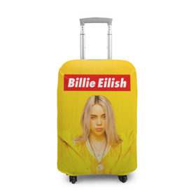 Чехол для чемодана 3D с принтом Billie Eilish в городе Новоалтайск, 86% полиэфир, 14% спандекс | двустороннее нанесение принта, прорези для ручек и колес | bad guy | bellyache | billie eilish | bury a friend | ocean eyes | when we all fall asleep where do we go | билли айлиш | музыка | певица