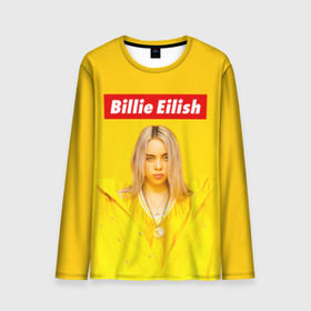 Мужской лонгслив 3D с принтом Billie Eilish в городе Новоалтайск, 100% полиэстер | длинные рукава, круглый вырез горловины, полуприлегающий силуэт | bad guy | bellyache | billie eilish | bury a friend | ocean eyes | when we all fall asleep where do we go | билли айлиш | музыка | певица