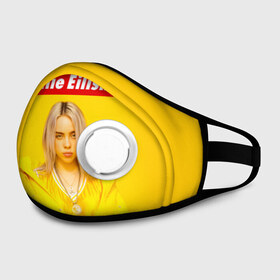 Маска из неопрена с принтом Billie Eilish в городе Новоалтайск, неопрен 100% | Форма огибающая нос. Резинки для ушей с дополнительной резинкой на затылке. Клапан для выдоха для активного дыхания при занятиях спортом. Эластичный материал маски и окантовки для лучшего растяжения и прилегания маски.  | Тематика изображения на принте: bad guy | bellyache | billie eilish | bury a friend | ocean eyes | when we all fall asleep where do we go | билли айлиш | музыка | певица