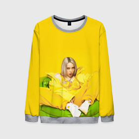 Мужской свитшот 3D с принтом Billie Eilish в городе Новоалтайск, 100% полиэстер с мягким внутренним слоем | круглый вырез горловины, мягкая резинка на манжетах и поясе, свободная посадка по фигуре | bad guy | bellyache | billie eilish | bury a friend | ocean eyes | when we all fall asleep where do we go | билли айлиш | музыка | певица