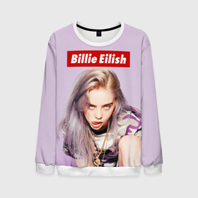 Мужской свитшот 3D с принтом Billie Eilish в городе Новоалтайск, 100% полиэстер с мягким внутренним слоем | круглый вырез горловины, мягкая резинка на манжетах и поясе, свободная посадка по фигуре | bad guy | bellyache | billie eilish | bury a friend | ocean eyes | when we all fall asleep where do we go | билли айлиш | музыка | певица