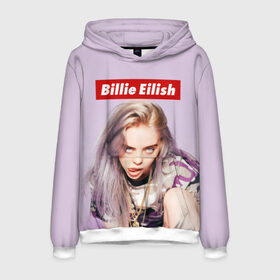 Мужская толстовка 3D с принтом Billie Eilish в городе Новоалтайск, 100% полиэстер | двухслойный капюшон со шнурком для регулировки, мягкие манжеты на рукавах и по низу толстовки, спереди карман-кенгуру с мягким внутренним слоем. | bad guy | bellyache | billie eilish | bury a friend | ocean eyes | when we all fall asleep where do we go | билли айлиш | музыка | певица