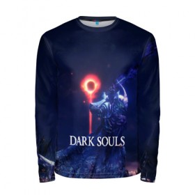 Мужской лонгслив 3D с принтом DARK SOULS в городе Новоалтайск, 100% полиэстер | длинные рукава, круглый вырез горловины, полуприлегающий силуэт | art | artwork | crown | dark soul | dark souls iii | death | digital art | embers | fanatsy | fire | flames | game | mask | skeletons | воин | минимализм | рыцарь | тёмные души