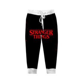 Детские брюки 3D с принтом STRANGER THINGS в городе Новоалтайск, 100% полиэстер | манжеты по низу, эластичный пояс регулируется шнурком, по бокам два кармана без застежек, внутренняя часть кармана из мелкой сетки | Тематика изображения на принте: 011 | eleven | friends don t lie | netflix | stranger things | демогоргон | нетфликс | одиннадцатая | очень странные дела | сезон 3 | сериалы