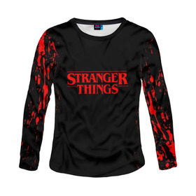 Женский лонгслив 3D с принтом STRANGER THINGS в городе Новоалтайск, 100% полиэстер | длинные рукава, круглый вырез горловины, полуприлегающий силуэт | 011 | eleven | friends don t lie | netflix | stranger things | демогоргон | нетфликс | одиннадцатая | очень странные дела | сезон 3 | сериалы