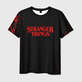 Мужская футболка 3D с принтом STRANGER THINGS в городе Новоалтайск, 100% полиэфир | прямой крой, круглый вырез горловины, длина до линии бедер | 011 | eleven | friends don t lie | netflix | stranger things | демогоргон | нетфликс | одиннадцатая | очень странные дела | сезон 3 | сериалы