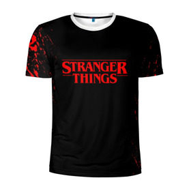 Мужская футболка 3D спортивная с принтом STRANGER THINGS в городе Новоалтайск, 100% полиэстер с улучшенными характеристиками | приталенный силуэт, круглая горловина, широкие плечи, сужается к линии бедра | 011 | eleven | friends don t lie | netflix | stranger things | демогоргон | нетфликс | одиннадцатая | очень странные дела | сезон 3 | сериалы