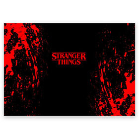 Поздравительная открытка с принтом STRANGER THINGS в городе Новоалтайск, 100% бумага | плотность бумаги 280 г/м2, матовая, на обратной стороне линовка и место для марки
 | Тематика изображения на принте: 011 | eleven | friends don t lie | netflix | stranger things | демогоргон | нетфликс | одиннадцатая | очень странные дела | сезон 3 | сериалы