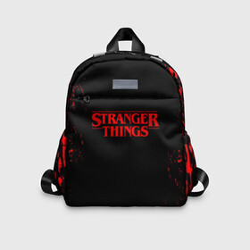 Детский рюкзак 3D с принтом STRANGER THINGS в городе Новоалтайск, 100% полиэстер | лямки с регулируемой длиной, сверху петелька, чтобы рюкзак можно было повесить на вешалку. Основное отделение закрывается на молнию, как и внешний карман. Внутри дополнительный карман. По бокам два дополнительных кармашка | 011 | eleven | friends don t lie | netflix | stranger things | демогоргон | нетфликс | одиннадцатая | очень странные дела | сезон 3 | сериалы