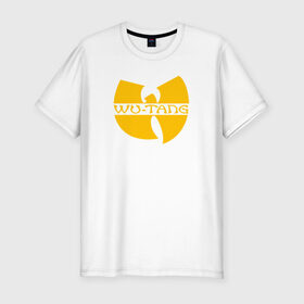Мужская футболка премиум с принтом WU TANG CLAN в городе Новоалтайск, 92% хлопок, 8% лайкра | приталенный силуэт, круглый вырез ворота, длина до линии бедра, короткий рукав | logo | music | rap | wu tang | wu tang clan | ву танг | ву танг клан | зарубежная музыка | зарубежные | лого | музыка | реп