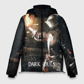 Мужская зимняя куртка 3D с принтом DARK SOULS в городе Новоалтайск, верх — 100% полиэстер; подкладка — 100% полиэстер; утеплитель — 100% полиэстер | длина ниже бедра, свободный силуэт Оверсайз. Есть воротник-стойка, отстегивающийся капюшон и ветрозащитная планка. 

Боковые карманы с листочкой на кнопках и внутренний карман на молнии. | Тематика изображения на принте: art | artwork | crown | dark soul | dark souls iii | death | digital art | embers | fanatsy | fire | flames | game | mask | skeletons | воин | минимализм | рыцарь | тёмные души