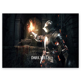 Поздравительная открытка с принтом DARK SOULS в городе Новоалтайск, 100% бумага | плотность бумаги 280 г/м2, матовая, на обратной стороне линовка и место для марки
 | Тематика изображения на принте: art | artwork | crown | dark soul | dark souls iii | death | digital art | embers | fanatsy | fire | flames | game | mask | skeletons | воин | минимализм | рыцарь | тёмные души