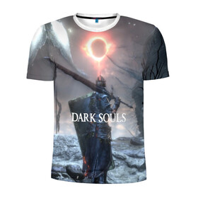 Мужская футболка 3D спортивная с принтом DARK SOULS в городе Новоалтайск, 100% полиэстер с улучшенными характеристиками | приталенный силуэт, круглая горловина, широкие плечи, сужается к линии бедра | art | artwork | crown | dark soul | dark souls iii | death | digital art | embers | fanatsy | fire | flames | game | mask | skeletons | воин | минимализм | рыцарь | тёмные души