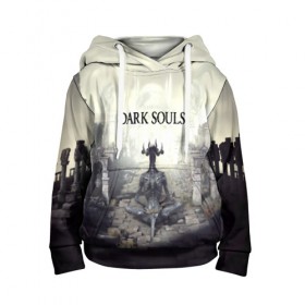 Детская толстовка 3D с принтом DARK SOULS в городе Новоалтайск, 100% полиэстер | двухслойный капюшон со шнурком для регулировки, мягкие манжеты на рукавах и по низу толстовки, спереди карман-кенгуру с мягким внутренним слоем | art | artwork | crown | dark soul | dark souls iii | death | digital art | embers | fanatsy | fire | flames | game | mask | skeletons | воин | минимализм | рыцарь | тёмные души