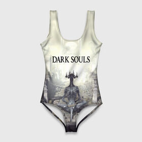 Купальник-боди 3D с принтом DARK SOULS в городе Новоалтайск, 82% полиэстер, 18% эластан | Круглая горловина, круглый вырез на спине | art | artwork | crown | dark soul | dark souls iii | death | digital art | embers | fanatsy | fire | flames | game | mask | skeletons | воин | минимализм | рыцарь | тёмные души
