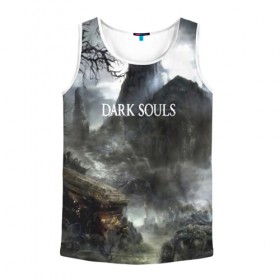 Мужская майка 3D с принтом DARK SOULS в городе Новоалтайск, 100% полиэстер | круглая горловина, приталенный силуэт, длина до линии бедра. Пройма и горловина окантованы тонкой бейкой | Тематика изображения на принте: art | artwork | crown | dark soul | dark souls iii | death | digital art | embers | fanatsy | fire | flames | game | mask | skeletons | воин | минимализм | рыцарь | тёмные души