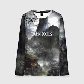 Мужской лонгслив 3D с принтом DARK SOULS в городе Новоалтайск, 100% полиэстер | длинные рукава, круглый вырез горловины, полуприлегающий силуэт | art | artwork | crown | dark soul | dark souls iii | death | digital art | embers | fanatsy | fire | flames | game | mask | skeletons | воин | минимализм | рыцарь | тёмные души