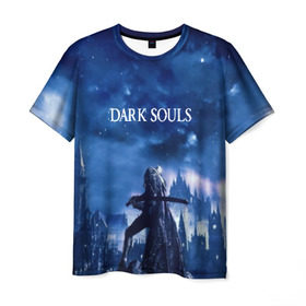Мужская футболка 3D с принтом DARK SOULS в городе Новоалтайск, 100% полиэфир | прямой крой, круглый вырез горловины, длина до линии бедер | art | artwork | crown | dark soul | dark souls iii | death | digital art | embers | fanatsy | fire | flames | game | mask | skeletons | воин | минимализм | рыцарь | тёмные души