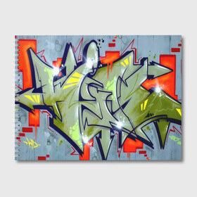Альбом для рисования с принтом graffiti urban в городе Новоалтайск, 100% бумага
 | матовая бумага, плотность 200 мг. | Тематика изображения на принте: felipe pantone | grafiti | paint | street art | urban | город | граффити | искусство | кирпичи | краски | рисунки | стена | улицы | уличное искусство