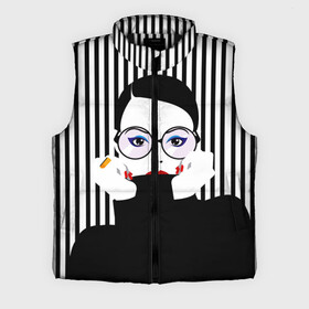 Мужской жилет утепленный 3D с принтом Fashion girl в городе Новоалтайск,  |  | art | beautiful | black | black and white | bright | d | fashion | girl | gold | graphic | pop art | ring | round | woman | young | брюнетка | девушка | женщина | золото | искусство | кольцо | красивая | макияж | маникюр | мода | молодая | очки 