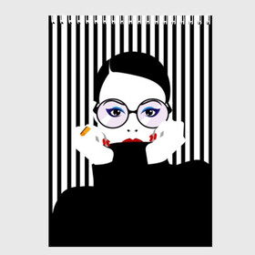 Скетчбук с принтом Fashion girl в городе Новоалтайск, 100% бумага
 | 48 листов, плотность листов — 100 г/м2, плотность картонной обложки — 250 г/м2. Листы скреплены сверху удобной пружинной спиралью | art | beautiful | black | black and white | bright | d | fashion | girl | gold | graphic | pop art | ring | round | woman | young | брюнетка | девушка | женщина | золото | искусство | кольцо | красивая | макияж | маникюр | мода | молодая | очки 