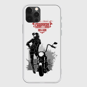 Чехол для iPhone 12 Pro Max с принтом Choppers в городе Новоалтайск, Силикон |  | beautiful | black | choppers | emblem | font | girl | helmet | inscription | leather | motorcycle | rider | spl | spots | stars | woman | young | брызги | девушка | женщина | звезды | кожа | комбинезон | красивая | молодая | мотоцикл | мотоциклистка | над