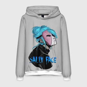 Мужская толстовка 3D с принтом Sally Face в городе Новоалтайск, 100% полиэстер | двухслойный капюшон со шнурком для регулировки, мягкие манжеты на рукавах и по низу толстовки, спереди карман-кенгуру с мягким внутренним слоем. | sally face | игра | компьютерная игра | лицо | маска | протез | салли фейс | школа | шрамы