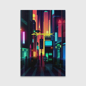Обложка для паспорта матовая кожа с принтом CYBERPUNK 2077 в городе Новоалтайск, натуральная матовая кожа | размер 19,3 х 13,7 см; прозрачные пластиковые крепления | 