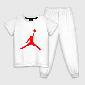 Детская пижама хлопок с принтом MICHAEL JORDAN в городе Новоалтайск, 100% хлопок |  брюки и футболка прямого кроя, без карманов, на брюках мягкая резинка на поясе и по низу штанин
 | 23 | bulls | chicago bulls | jordan | logo | michael jordan | paris saint germain | psg | red | sport | быки | джордан | лого | майкл джордан | псг | спорт | чигаго буллс