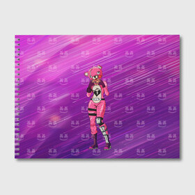 Альбом для рисования с принтом Fortnite girl в городе Новоалтайск, 100% бумага
 | матовая бумага, плотность 200 мг. | Тематика изображения на принте: fortnite | fortnitebattle | fortnitememes | gamer | gaming | twitch | девушка | игра | мишка | фортлайт форч