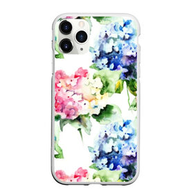 Чехол для iPhone 11 Pro Max матовый с принтом Акварель гортензии в городе Новоалтайск, Силикон |  | Тематика изображения на принте: art | blue | bouquet | flora | flowers | hydrangea | indoor | leaves | lilac | nature | painting | petals | pink | watercolor | акварель | букет | гортензии | живопись | искусство | комнатные | лепестки | листья | природа | розовые | синий | сиреневые | ф