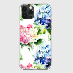 Чехол для iPhone 12 Pro Max с принтом Акварель гортензии в городе Новоалтайск, Силикон |  | Тематика изображения на принте: art | blue | bouquet | flora | flowers | hydrangea | indoor | leaves | lilac | nature | painting | petals | pink | watercolor | акварель | букет | гортензии | живопись | искусство | комнатные | лепестки | листья | природа | розовые | синий | сиреневые | ф